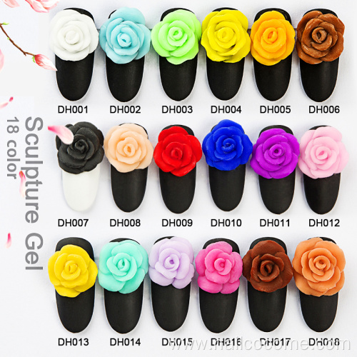 CCO High Quality Colorful 4D Carve Gel 18 Colors Acrylic Nail Sculpting Gel